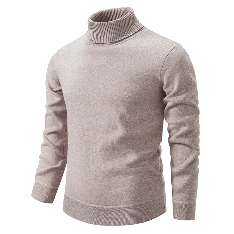 Signature Mock-Neck i Finstickad Ull