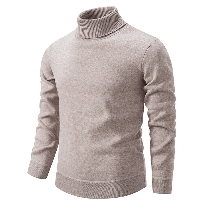 Signature Mock-Neck i Finstickad Ull